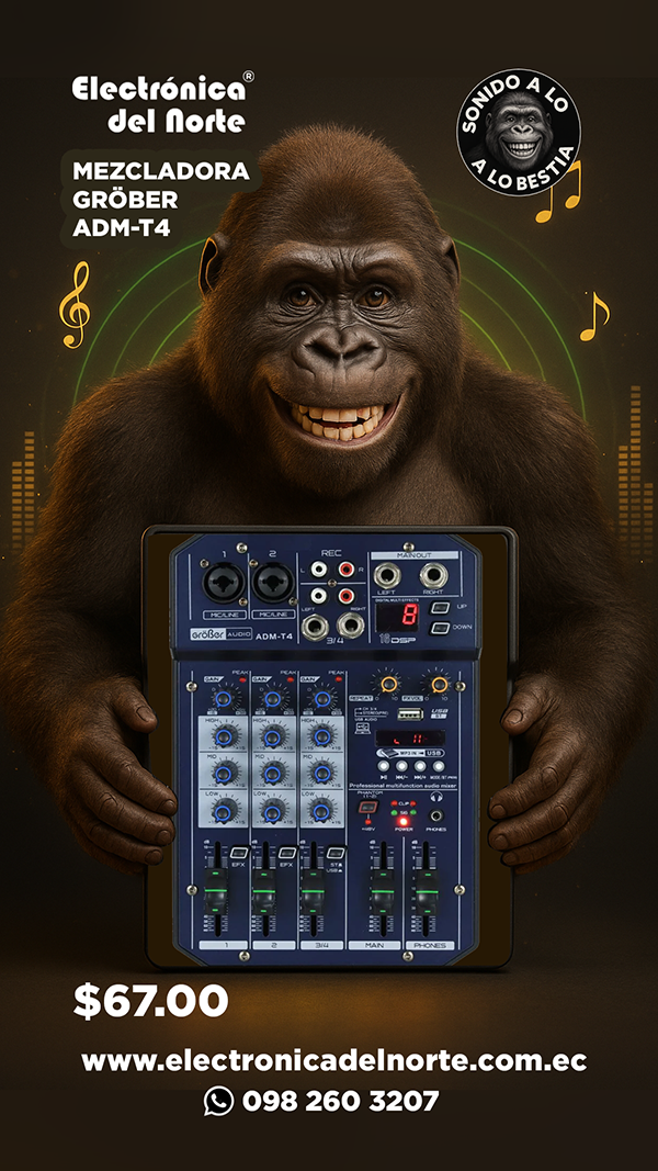 CONSOLA PASIVA 4 CANALES BT/PC - GRÖBER ADM-T4 - Imagen 5