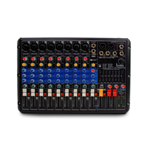CONSOLA DE AUDIO DE 8 CANALES / INTERFAZ USB / ECUALIZADOR DE 7 BANDAS / ENGLAND SOUND / ES-PRODJ 8I