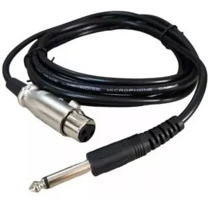 CABLE MICROFONO CANON HEMBRA - PLUG 6.3 MONO