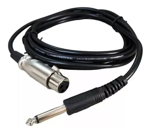 CABLE MICROFONO CANON HEMBRA - PLUG 6.3 MONO