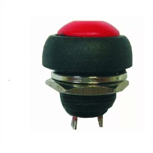 PULSADOR ABIERTO CABEZA REDONDA ROJO 2 PINES